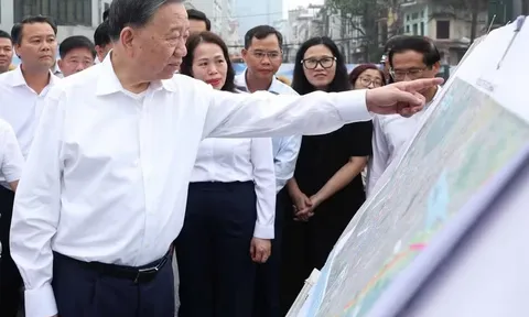 Tổng Bí thư, Chủ tịch nước Tô Lâm kiểm tra tiến độ thi công một số công trình, dự án trọng điểm của Thủ đô