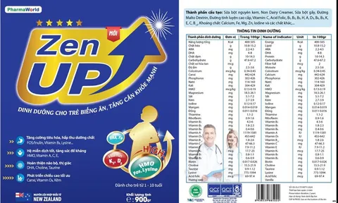 Sữa ZenUp - Dinh dưỡng cho trẻ tăng cân và phát triển toàn diện