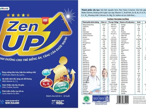Sữa ZenUp - Dinh dưỡng cho trẻ tăng cân và phát triển toàn diện