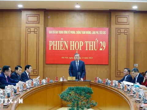 Tổng Bí thư Tô Lâm chủ trì Phiên họp thứ 29 của Ban Chỉ đạo Trung ương về phòng, chống tham nhũng, lãng phí, tiêu cực