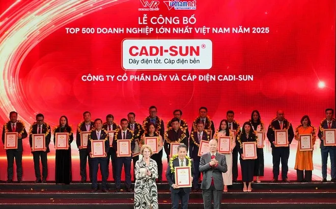 CADI-SUN lần thứ 11 vào Top 500 doanh nghiệp lớn nhất Việt Nam