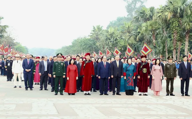 Tổng Bí thư Tô Lâm và lãnh đạo Đảng, Nhà nước dự lễ dâng hương Giỗ Tổ Hùng Vương năm 2026